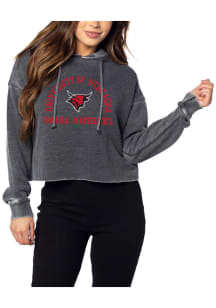 UNO Mavericks Womens Charcoal Campus Crop Hooded Sweatshirt