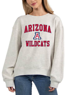 Arizona Wildcats Womens Grey Old School Crew Sweatshirt