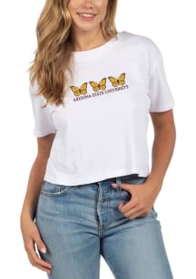 Arizona State Sun Devils Womens White Short N Sweet Short Sleeve T-Shirt