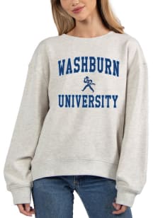 Washburn Ichabods Womens Grey Old School Crew Sweatshirt