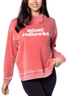 Miami RedHawks Womens Cardinal Campus Crew Sweatshirt
