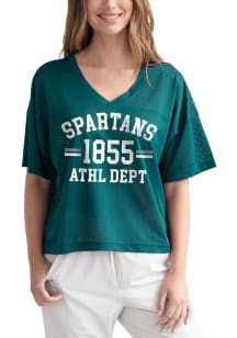 Womens Green Michigan State Spartans Quarterback Jersey Fashion Football