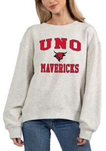 UNO Mavericks Womens Grey Old School Crew Sweatshirt