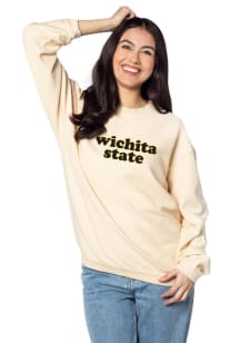 Wichita State Shockers Womens Oatmeal Corded Crew Sweatshirt