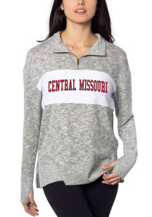 Central Missouri Mules Womens Grey Cozy 1/4 Zip Pullover