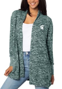 Womens Green Michigan State Spartans Campus Long Sleeve Cardigan