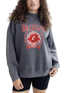 Womens Black Cincinnati Bearcats Nantucket Crew Sweatshirt