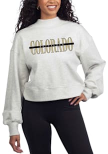 Colorado Buffaloes Womens Grey Hailey Crew Sweatshirt