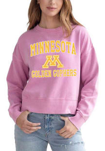 Womens Maroon Minnesota Golden Gophers Malibu Crew Sweatshirt