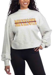 Womens Grey Minnesota Golden Gophers Hailey Crew Sweatshirt