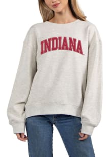 Indiana Hoosiers Womens Grey Old School Crew Sweatshirt
