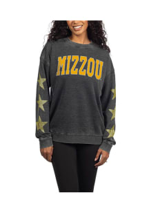 Missouri Tigers Womens Black Rhinestone Stars Campus Crew Sweatshirt