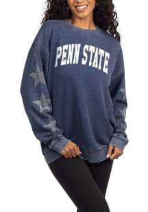 Penn State Nittany Lions Womens Navy Blue Rhinestone Stars Campus Crew Sweatshirt