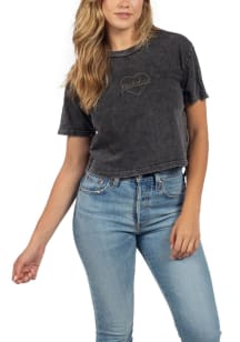 Purdue Boilermakers Womens Black Short N Sweet Short Sleeve T-Shirt