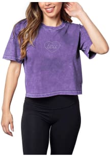 TCU Horned Frogs Womens Purple Short N Sweet Short Sleeve T-Shirt