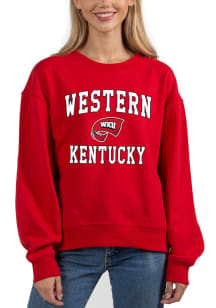 Western Kentucky Hilltoppers Womens Red Old School Crew Sweatshirt