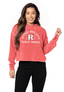 Rutgers Scarlet Knights Womens Red Campus Crop Hooded Sweatshirt