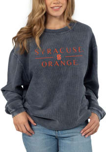 Syracuse Orange Womens Navy Blue Corded Crew Sweatshirt