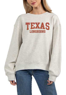 Texas Longhorns Womens Grey Chenille Old School Crew Sweatshirt