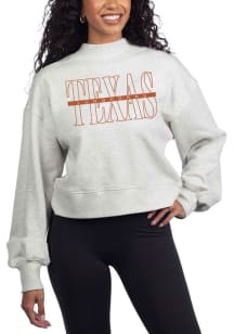 Texas Longhorns Womens Grey Hailey Crew Sweatshirt