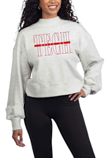 Texas Tech Red Raiders Womens Grey Hailey Crew Sweatshirt