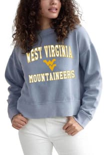 West Virginia Mountaineers Womens Navy Blue Malibu Crew Sweatshirt