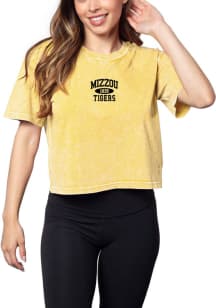 Missouri Tigers Womens Yellow Short N Sweet Short Sleeve T-Shirt