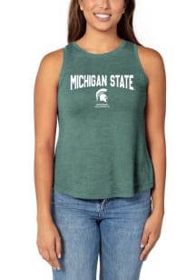 Womens Green Michigan State Spartans Swing Tank Top