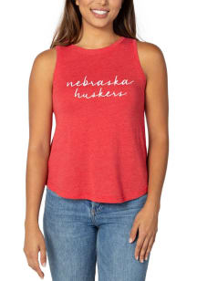 Womens Red Nebraska Cornhuskers Swing Tank Top