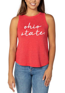 Womens Red Ohio State Buckeyes Swing Tank Top