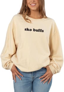 Colorado Buffaloes Womens Natural Corded Crew Sweatshirt