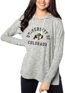 Colorado Buffaloes Womens Grey Cozy Tunic Hooded Sweatshirt