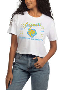 Southern University Jaguars Womens White Short N Sweet Short Sleeve T-Shirt