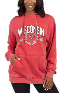 Womens Red Wisconsin Badgers Everybody Hooded Sweatshirt