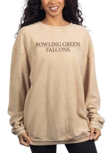 Bowling Green Falcons Womens Brown Corded Crew Sweatshirt