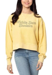 Wichita State Shockers Womens Gold Boxy Crew Sweatshirt