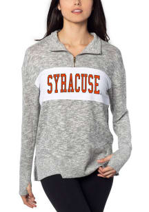 Syracuse Orange Womens Grey Cozy Qtr Zip