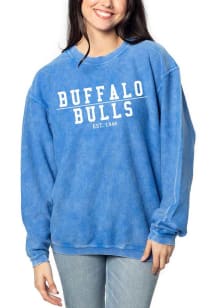 Buffalo Bulls Womens Blue Corded Crew Sweatshirt