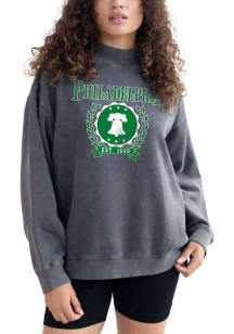 Philadelphia Womens Light Blue Arch Wordmark Crew Sweatshirt