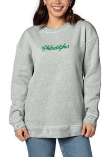 Philadelphia Womens Green Script Crew Sweatshirt