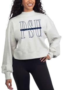 Womens Grey Penn State Nittany Lions Strike Through Crew Sweatshirt