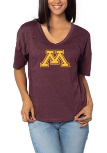 Minnesota Golden Gophers Happy Short Sleeve T-Shirt - Maroon