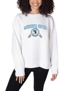 Minnesota United FC Womens White Sunset Crew Sweatshirt