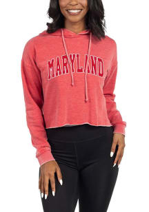 Womens Red Maryland Terrapins Campus Hooded Sweatshirt
