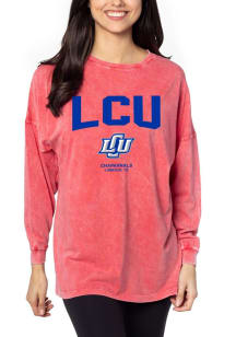 Lubbock Christian University Chaps Womens Cardinal Big LS Tee
