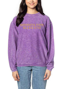Minnesota State Mankato Mavericks Womens Purple Corded Crew Sweatshirt