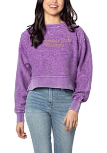 Minnesota State Mankato Mavericks Womens Purple Corded Crew Sweatshirt