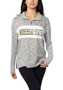 Morehead State Eagles Womens Grey Cozy Qtr Zip