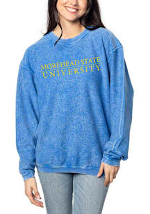 Morehead State Eagles Womens Blue Corded Crew Sweatshirt