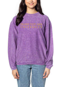 Prairie View A&M Panthers Womens Purple Corded Crew Sweatshirt